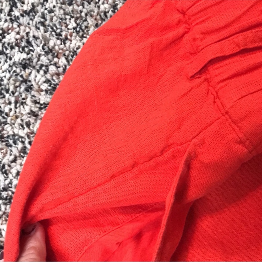 A New Day Linen Blend Red Pleated Woman’s MIDI Skirt | NWT - Picture 4 of 10